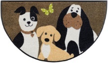 Gulvmåtte Round Dog Trio 50x85cm